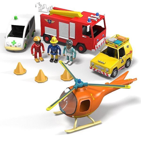 emergency rescue playset 3d model